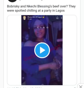 Bobrisky and nkechi blessing partying together